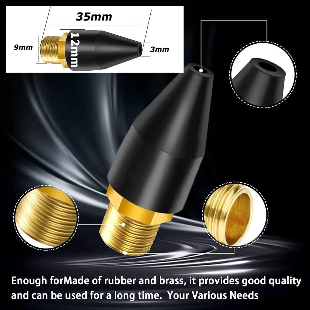 Quality 8PCS Black Air Tool Nozzle Tips - Efficient & Durable