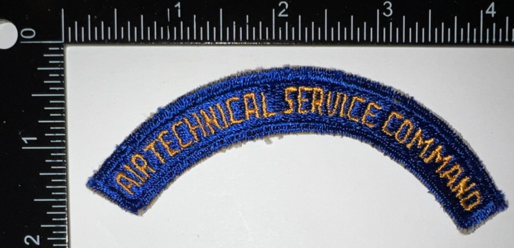 WWII USAAF AAF US Army Air Force Technical Service Command Arc Tab Patch