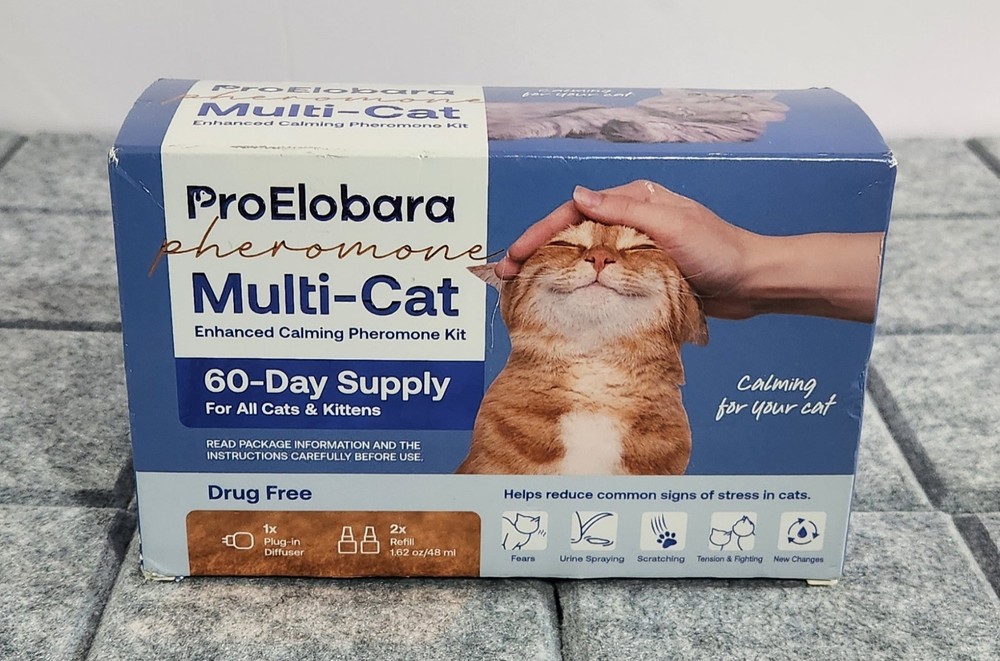 ProElobara Multi-Cat Pheromone Formula Diffuser Kit for Cat Calming