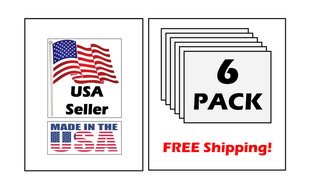 Wireless Security System Warning Stickers / 6 Pack + FREE Shipping