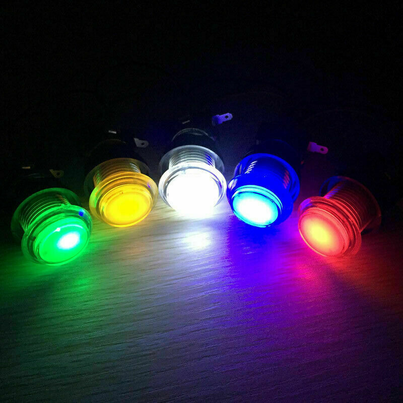 5pcs Arcade Game LED Buttons DC 5V And 12v Illuminated With Microswitch