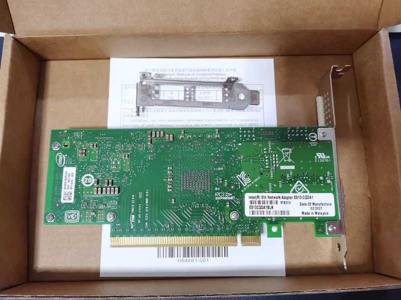 Intel E810-CQDA1 1 Port QSFP28 E810CQDA1G2P5 Eth Network Adapter