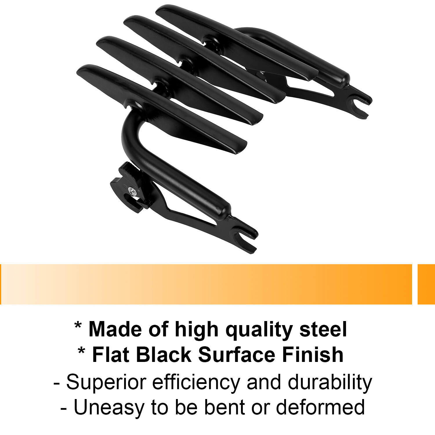 Black Detachable Stealth Luggage Rack For Harley Touring Road King Glide 09-24