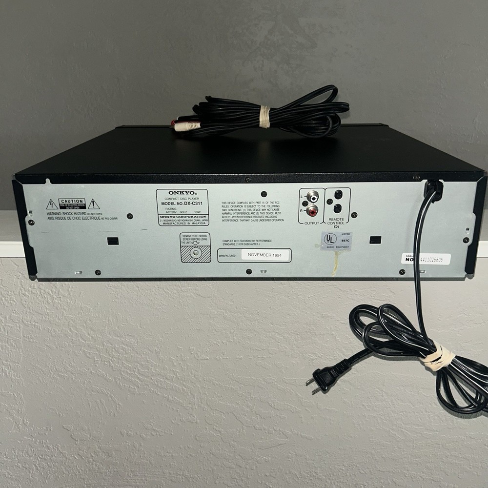 1994 Onkyo DX-C311 Compact Disc 6 CD Selection System No Remote Tested