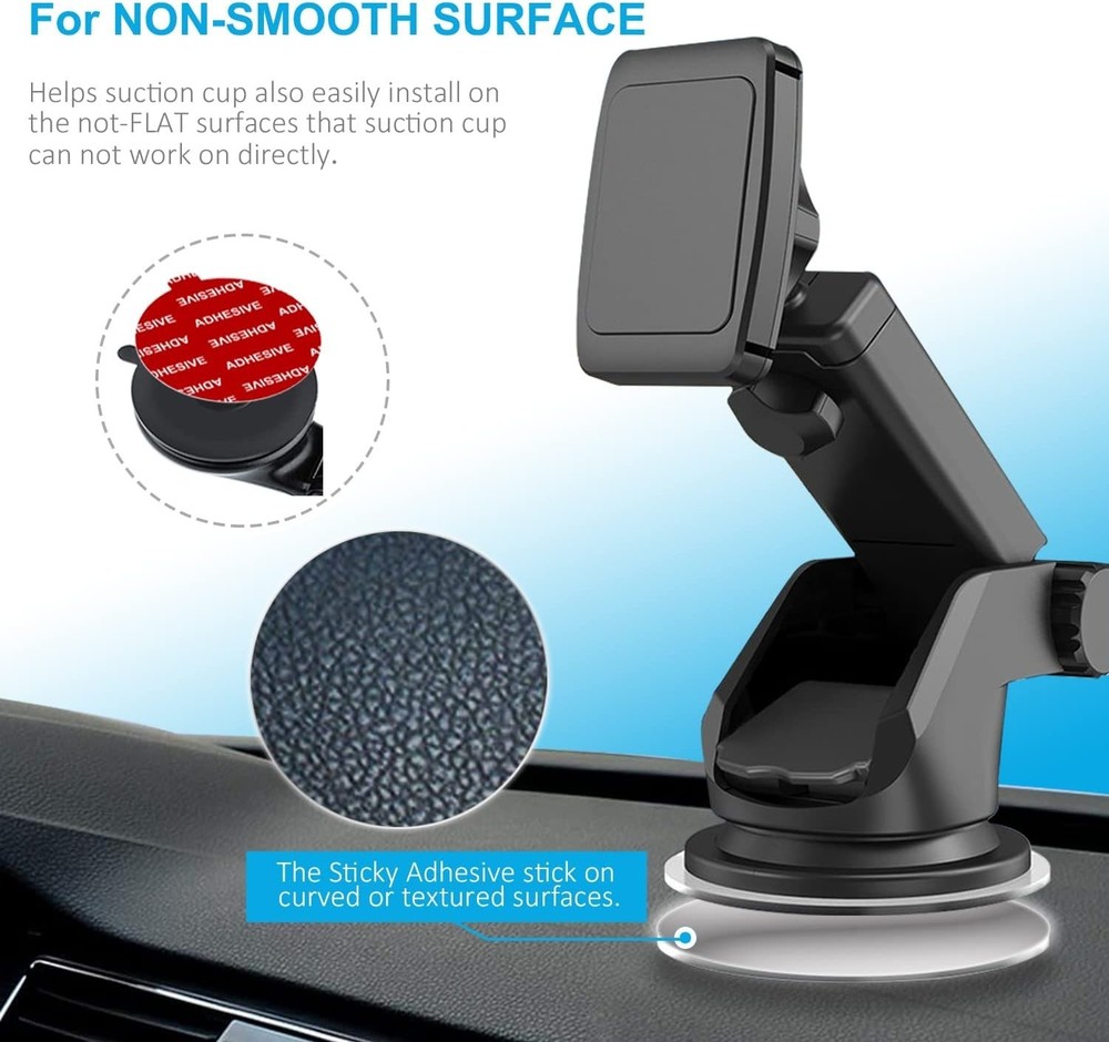 Transparent Double-Sided Adhesive Disk Set for Dashboard & Windshield Use