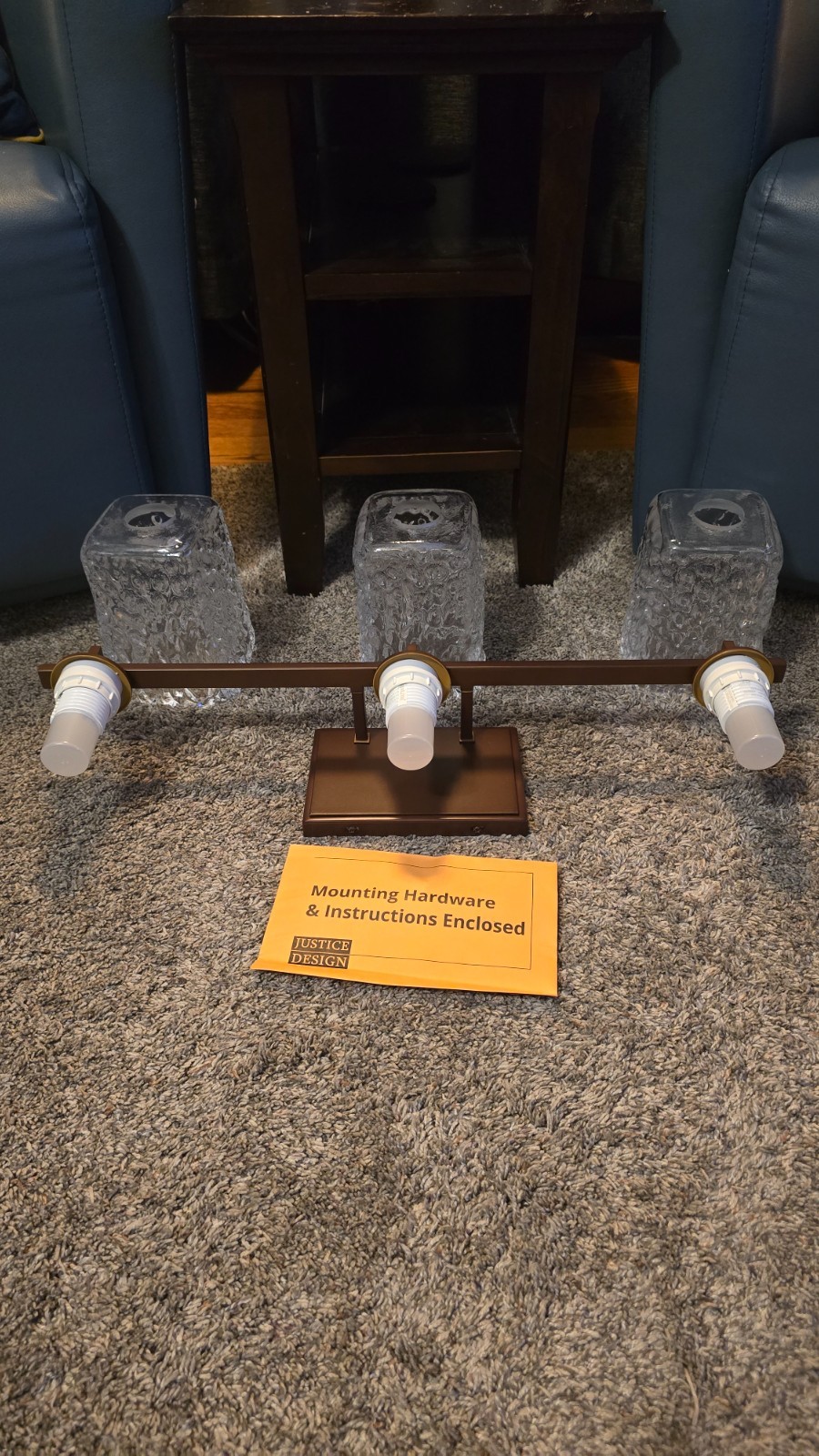 Justice Design Veneto Luce Era 25" 3-Light LED Bath Vanity Light Open Box