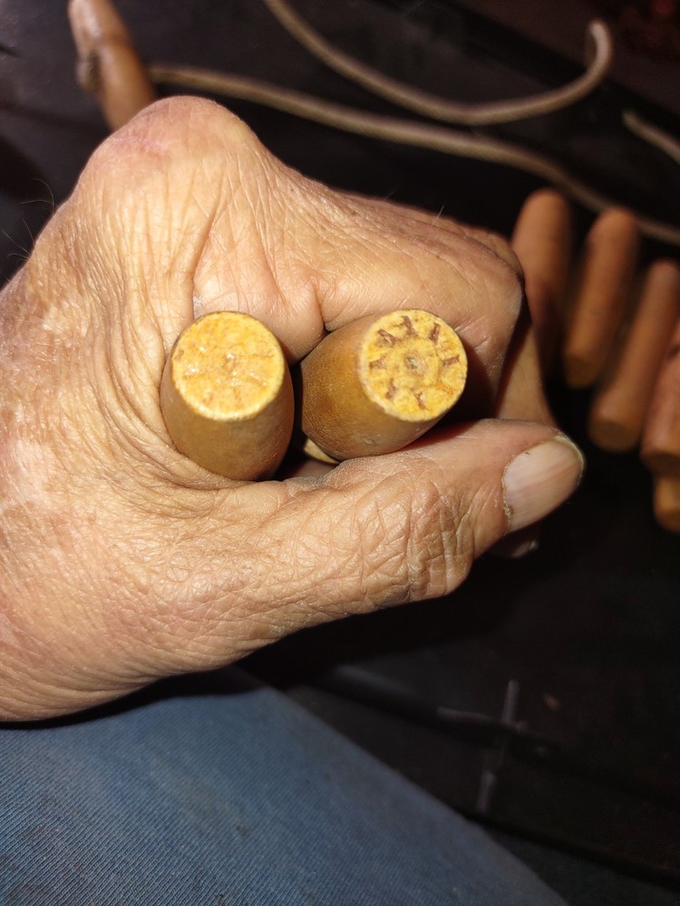 Wooden pull start Handle vintage-small 3"