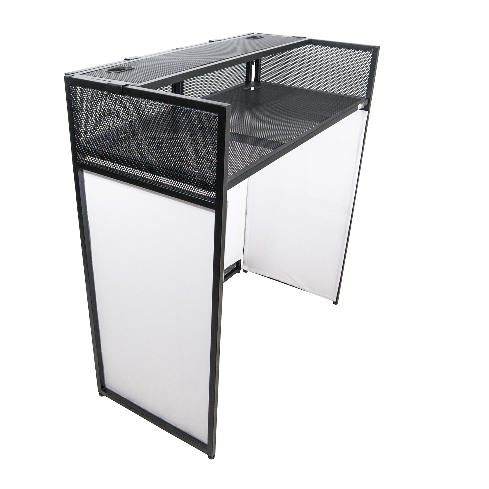 ProX XF-VISTA BL MK2 DJ Facade Table Station White & Black Scrims and Padded Bag