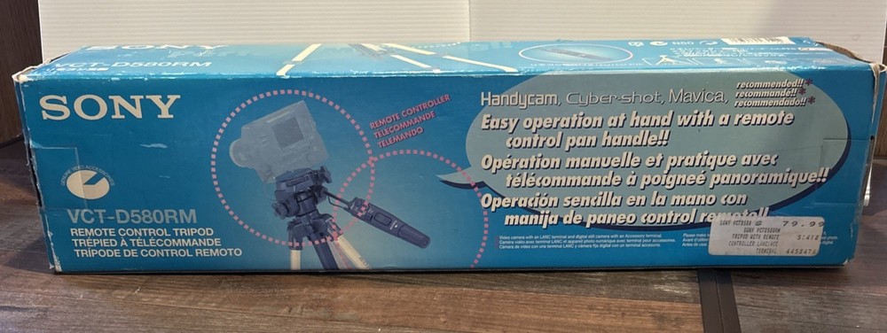 SONY Tripod With Remote Control Handle Model VCT-D580RM NIB
