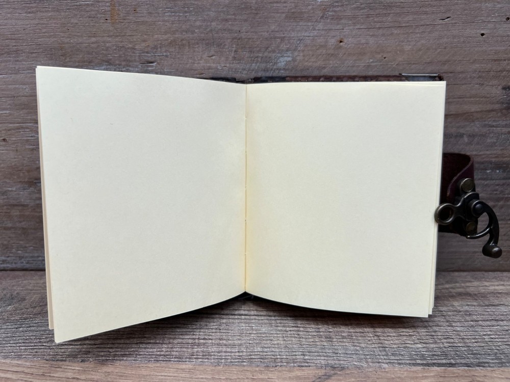 Guitar Handcrafted Leather Journal 5" x 4"