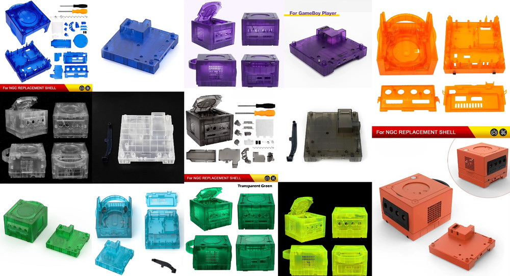 Gamecube Full Replacement Console Shell Housing Transparent Gameboy Player