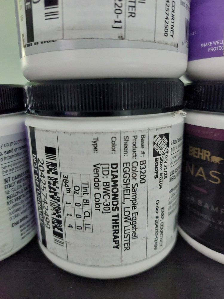 Behr 8oz SAMPLES Varied Sheen