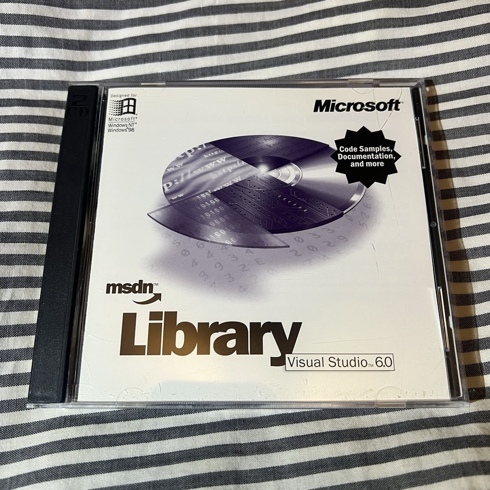 Microsoft MSDN Library Visual Studio  6.0 Two CD Set for Windows98 Windows NT