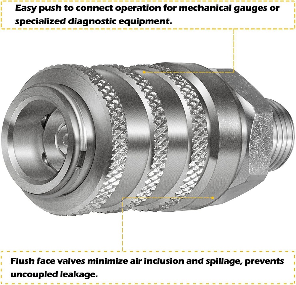PD243 Quick Connect Coupling 1/4-18 NPTF 6000psi for Hydraulic & Pneumatic Test