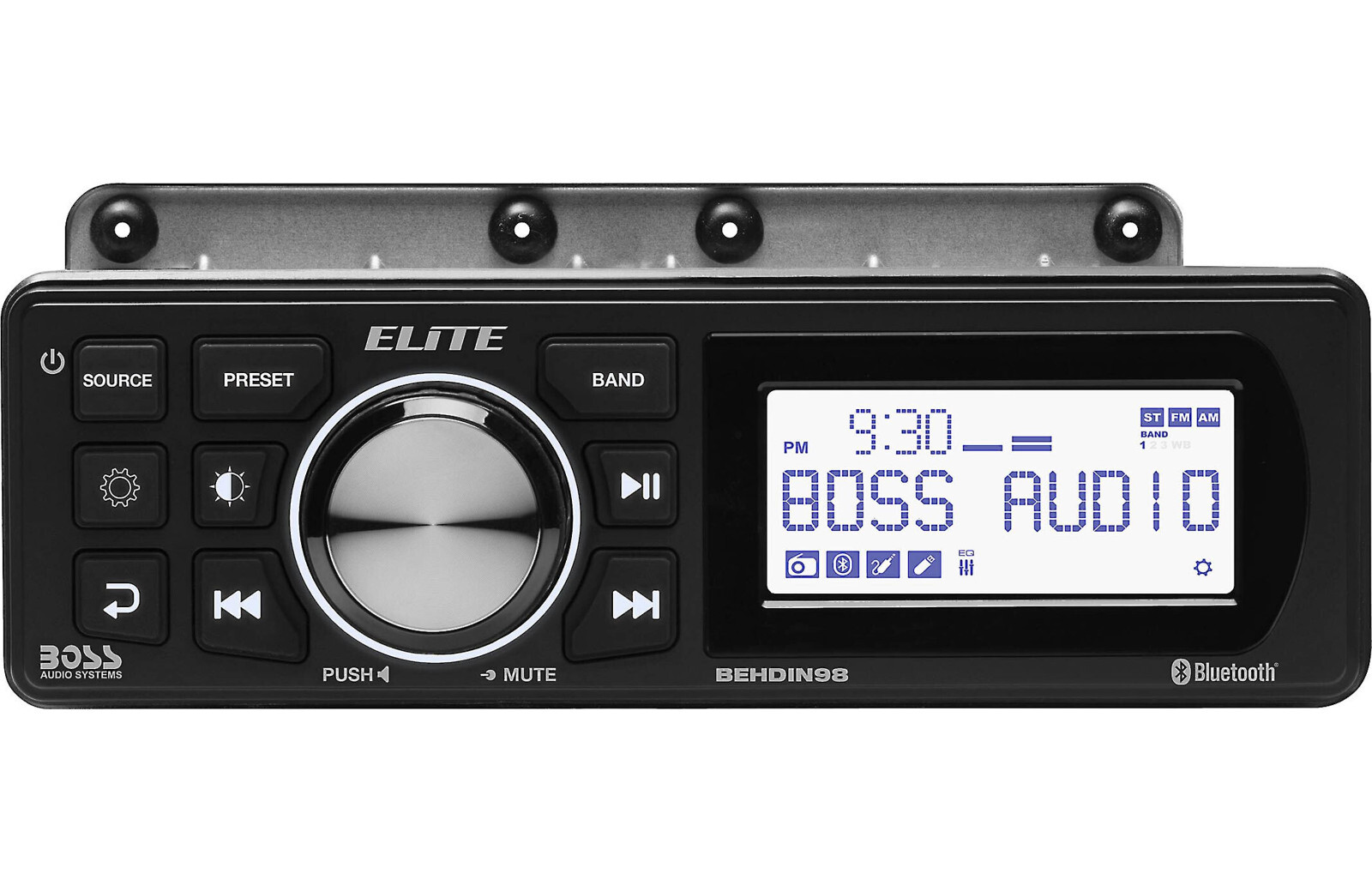 Boss Elite Direct Fit Harley 1998-2013 Bluetooth MP3 AM/FM Receiver 3" BEHDIN98