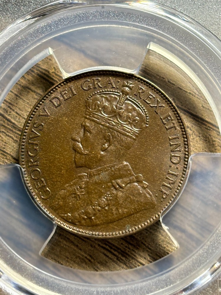 Newfoundland Large Cent 1929 PCGS Graded MS63 Brown