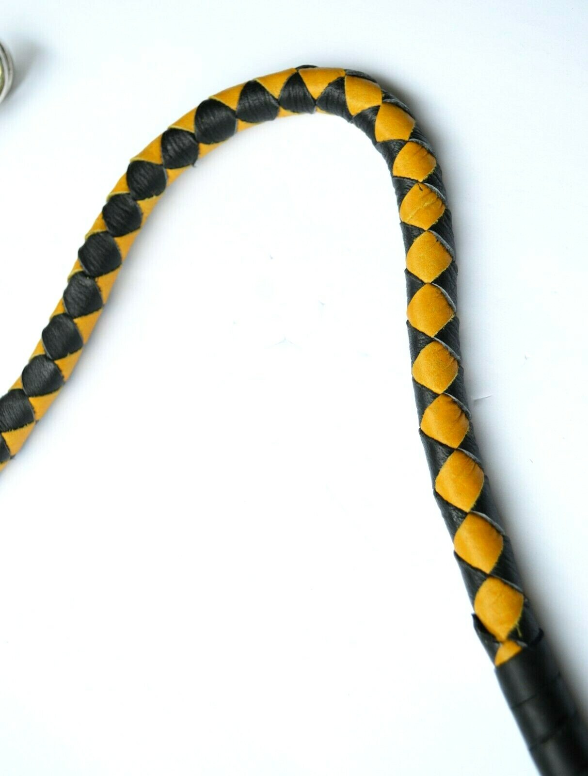 Motorcycle Get Back Whip GENUINE leather with tassels Getback