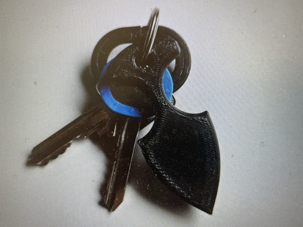 Heart Key Chain Black