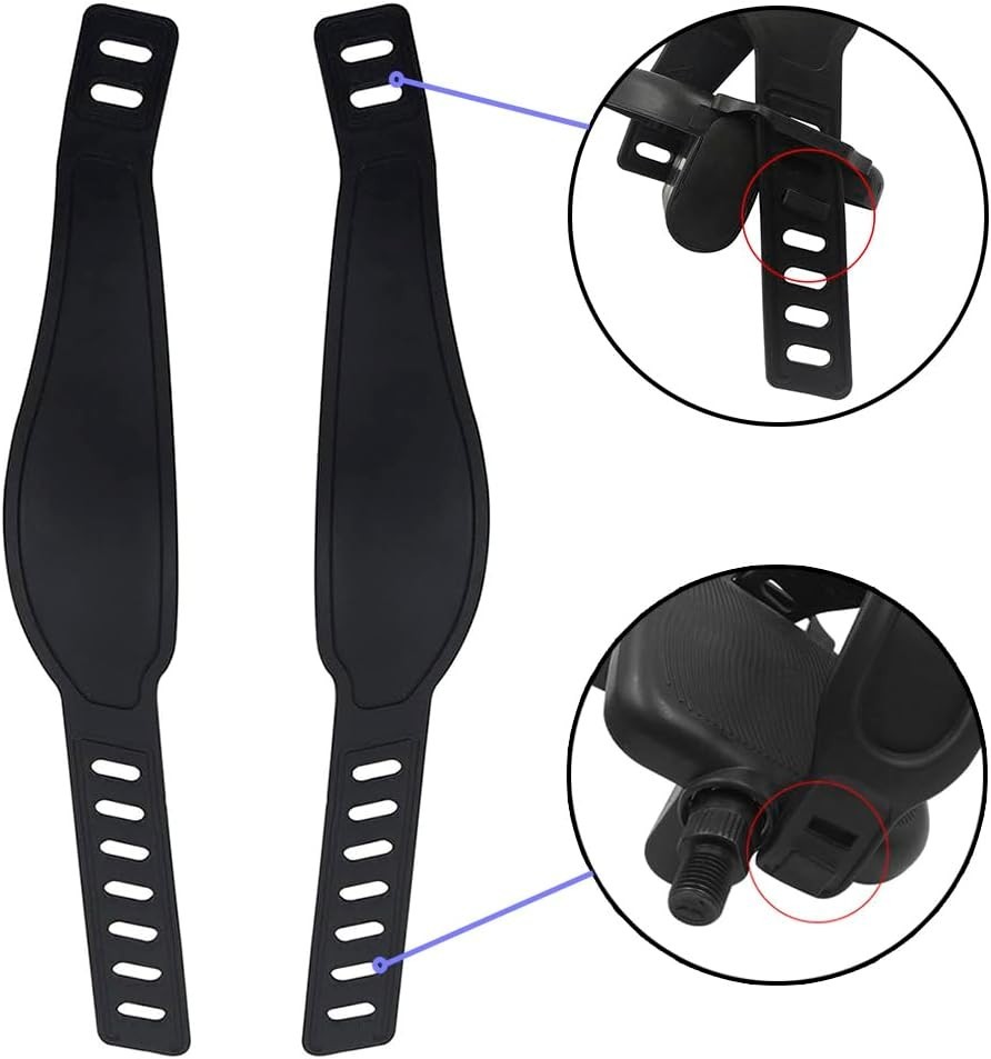 Universal Adjustable Nylon Pedal Straps for Most Exercise Bikes & Cycles