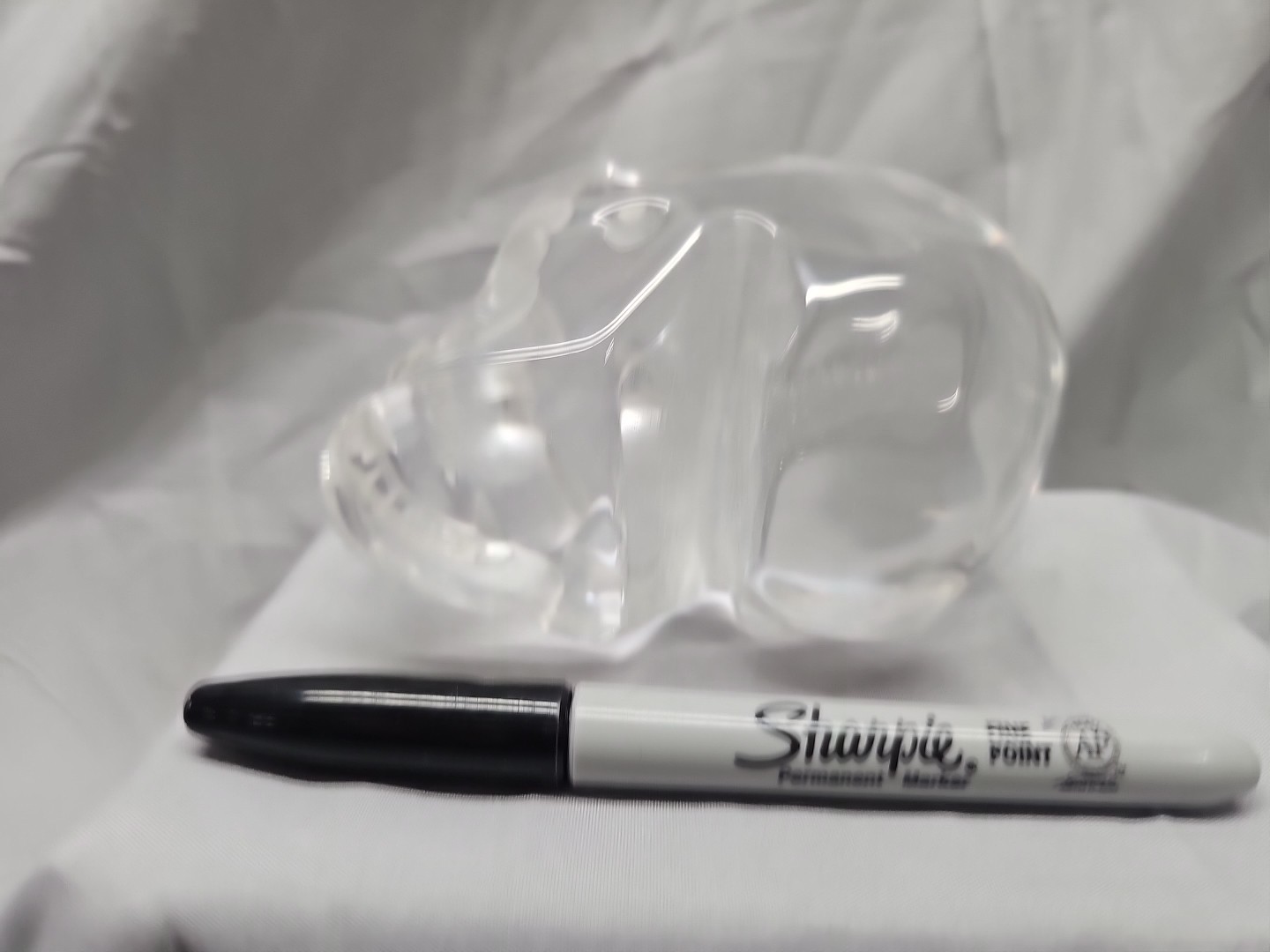 Glass Skull Paperweight / Decoration - 2 Lbs!