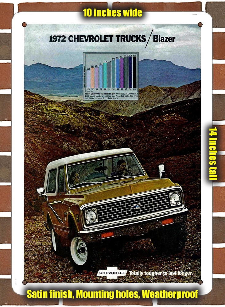 Metal Sign - 1972 Chevrolet Blazer