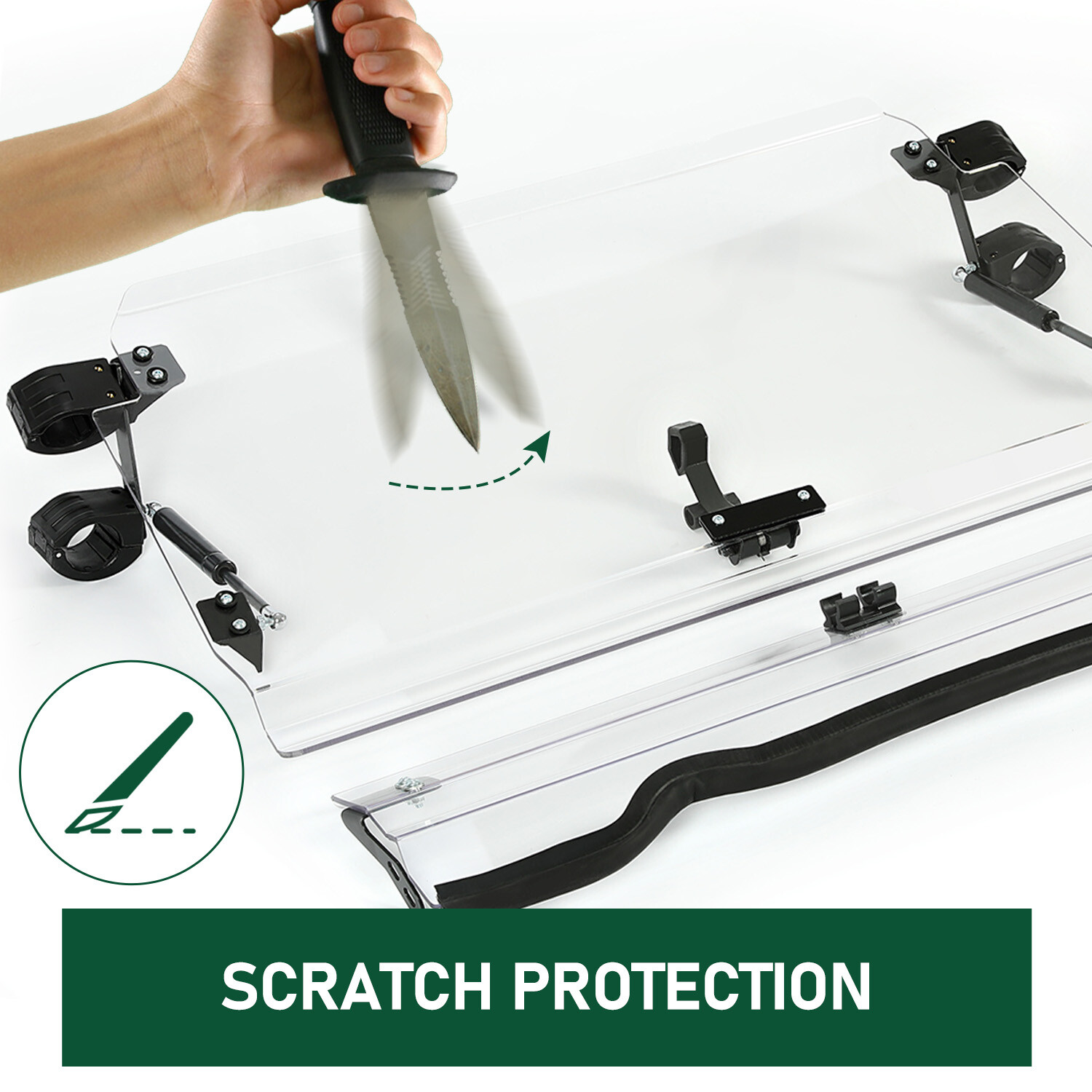 For 14-18 Polaris RZR 900/ XP 1000/ XP 4 1000 Scratch Resistant Flip Windshield