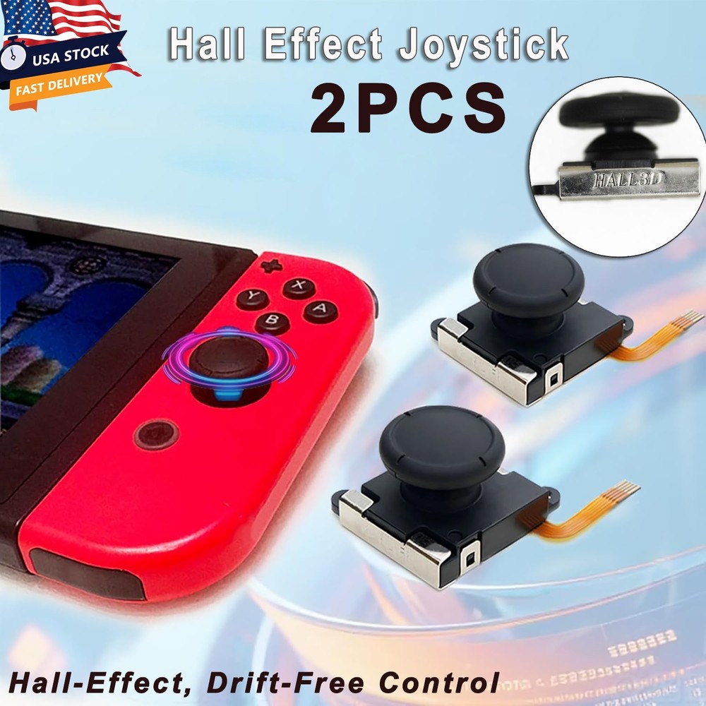 2PCS Hall Effect Joysticks No Drift Analog For Nintendo Switch/OLED/LITE Joy-Con