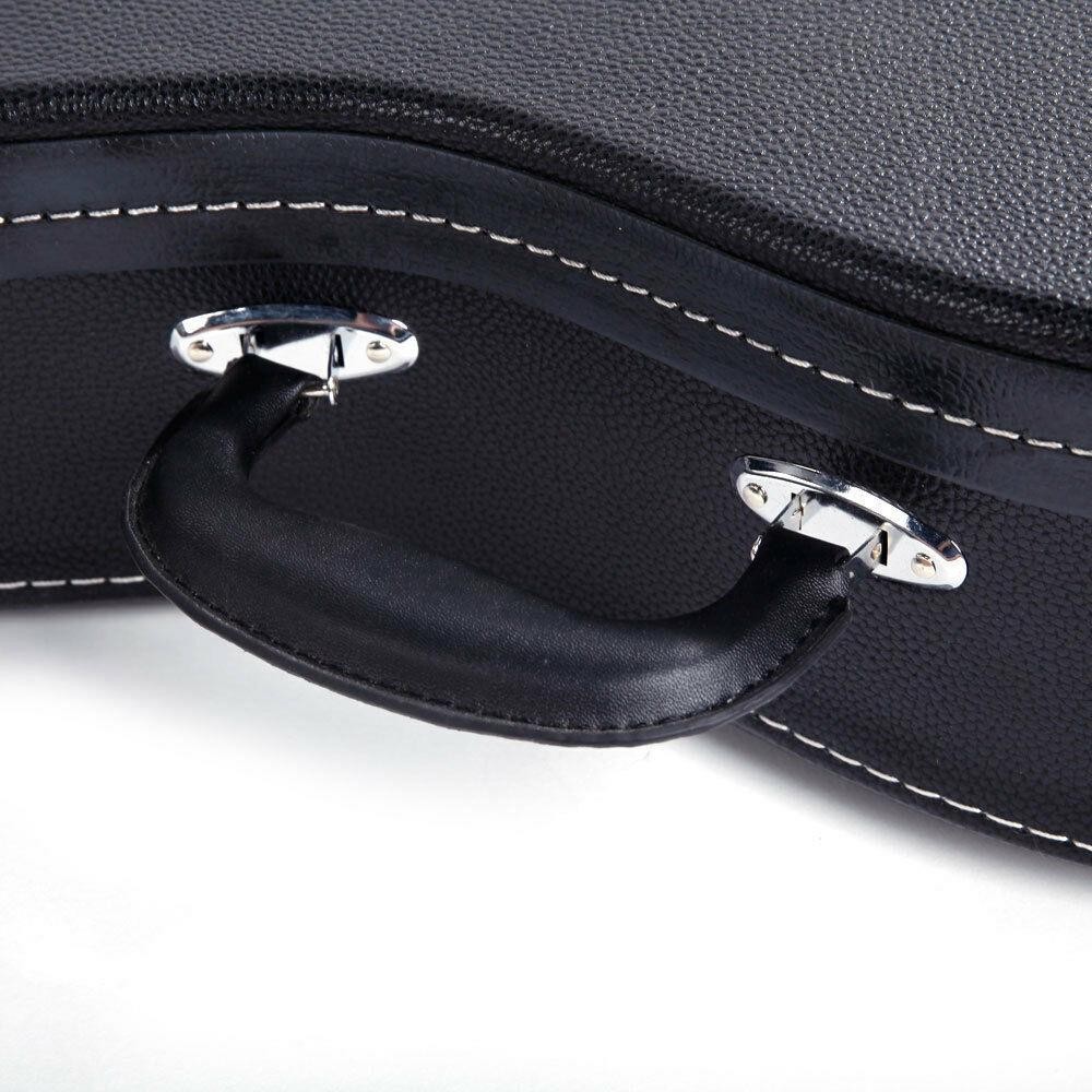 Glarry Hardshell Microgroove Carry Case Artificial Leather for A Style Mandolin