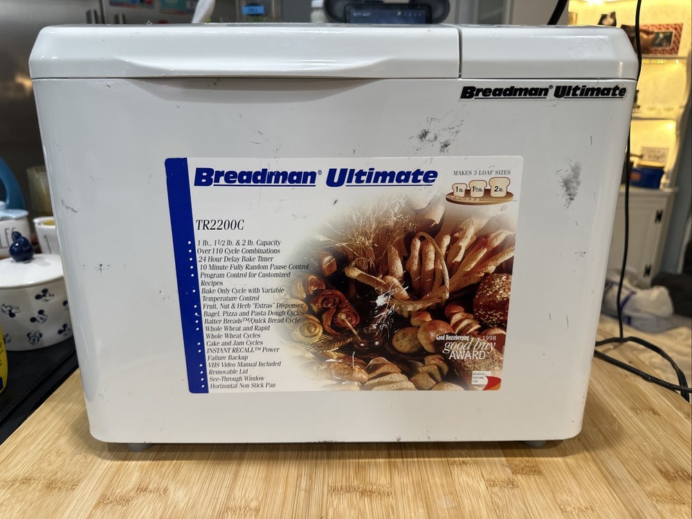 Breadman Ultimate TR2200C Automatic Bread Making Machine - WORKS *