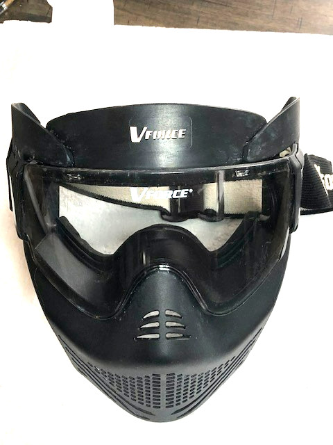 V-FORCE PAINTBALL MASK BLACK- GREAT CONDITION