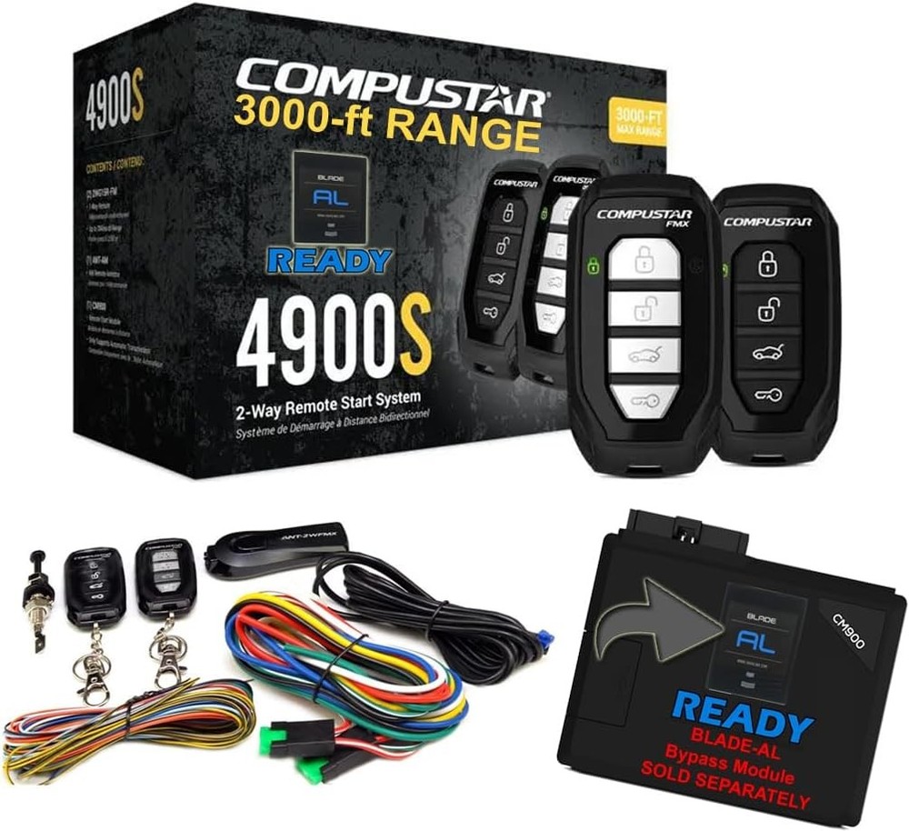 Compustar CS4900-S (4900S) 2-Way Remote Start and Keyless Entry System black
