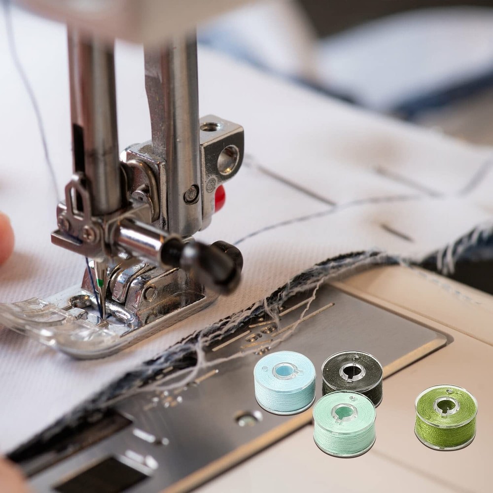 144Colors Prewound Bobbin Thread Plastic Size A SA156 Class 15 Polyester Thre...