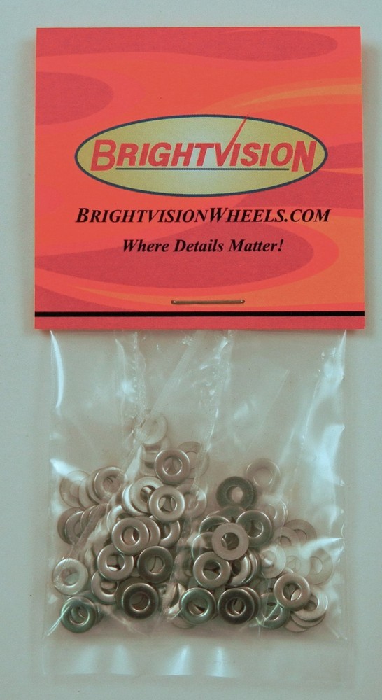 100 SILVER 2-56 Hex-Drive Button-Head Screw-In Rivets & 100 Washers For Customs