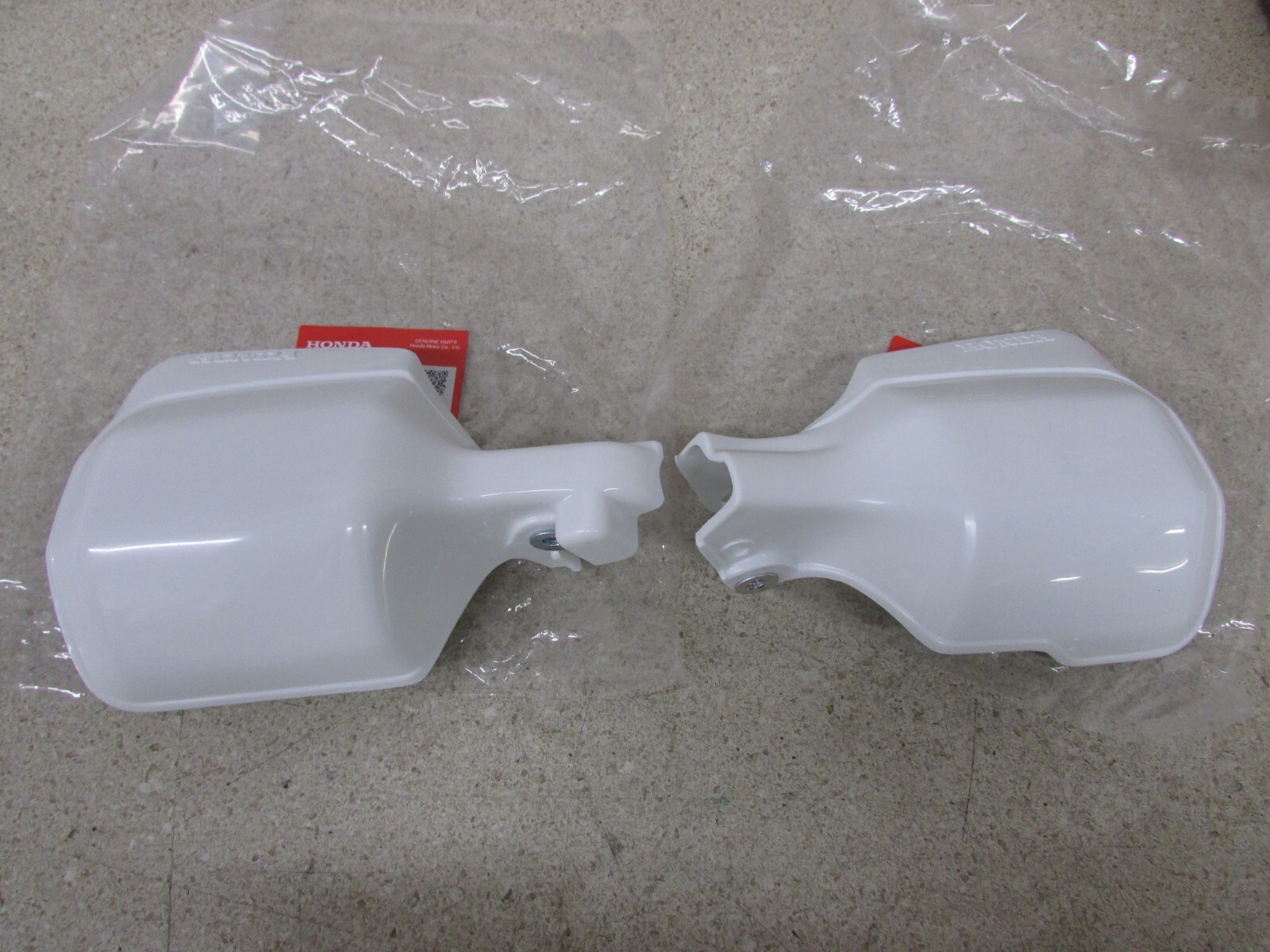 NOS 09-24 HONDA XR650L XR 650L OEM LH & RH HANDGUARDS SET ROSS WHITE 93-08