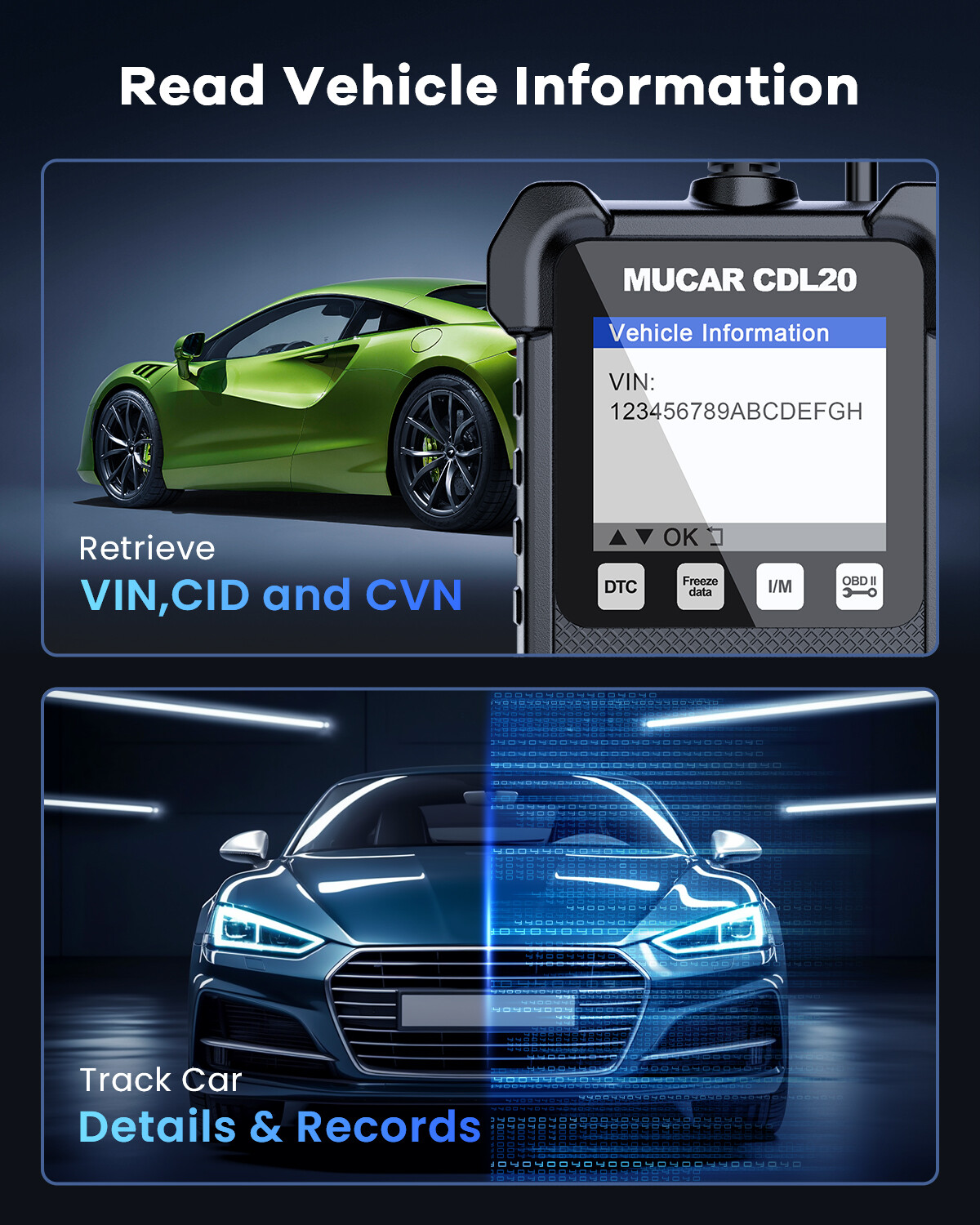 Automotive OBD Engine OBD2 EOBD Scanner Fault Code Reader Diagnostic Scan Tool