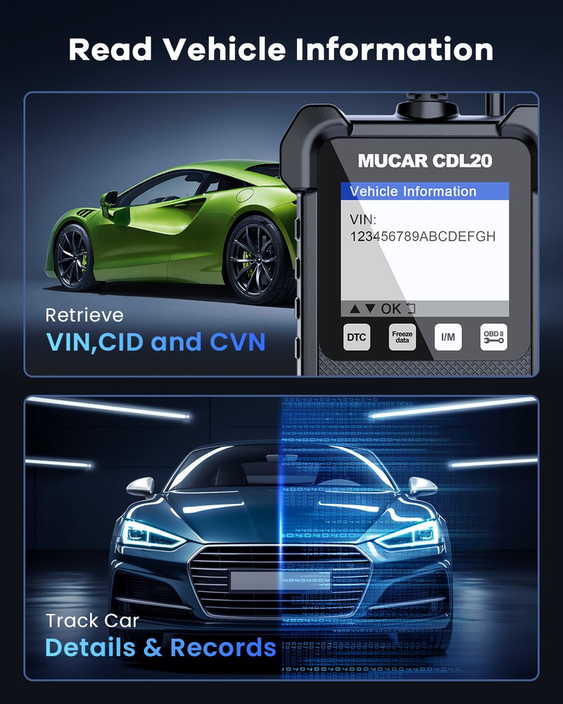 MUCAR CDL20 OBD2 EOBD Scanner Car Fault Code Reader Engine Auto Diagnotsitc Tool