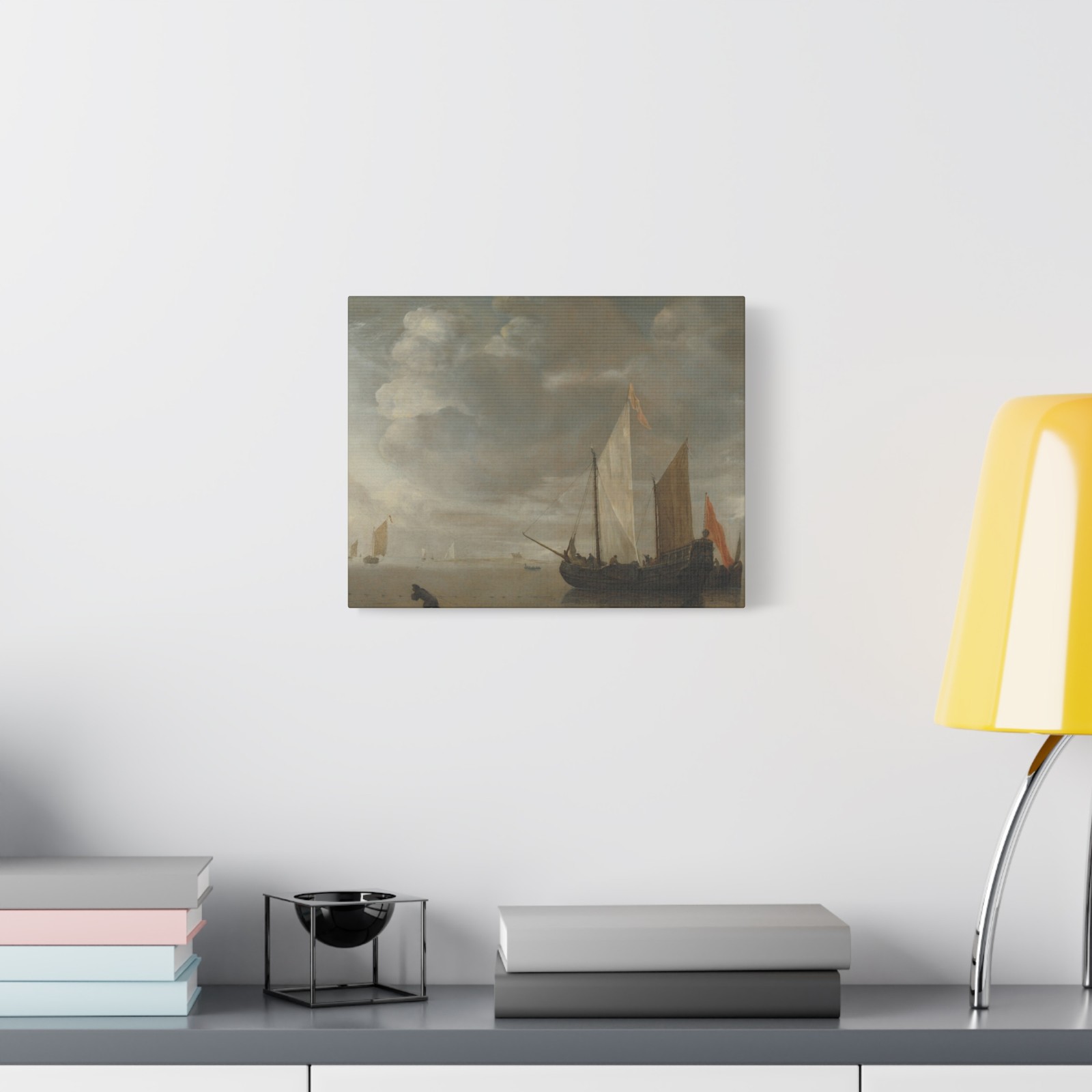 Hendrick Jacobsz. Dubbels - Kalme zee - 1650 - 1676 - Canvas Wall Art