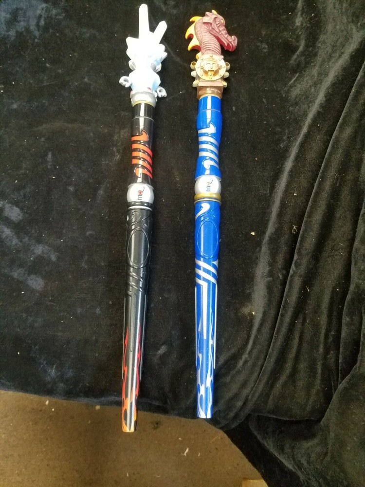 2 Creative Kingdoms Pretend Play Toy Wands Dragon & Ice Untested