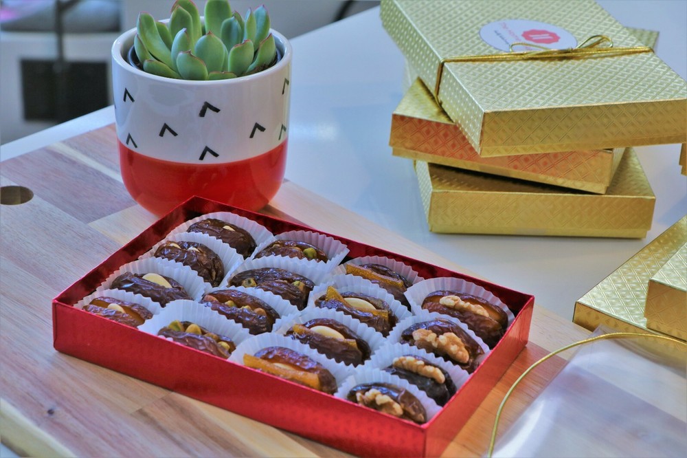 Assorted Dates with Nuts, Stuffed Medjool Dates, Gluten Free Healthy Snack