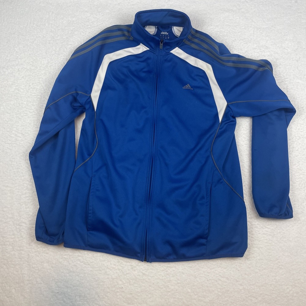 Adidas Climalite Large Blue Zip Up Jacket