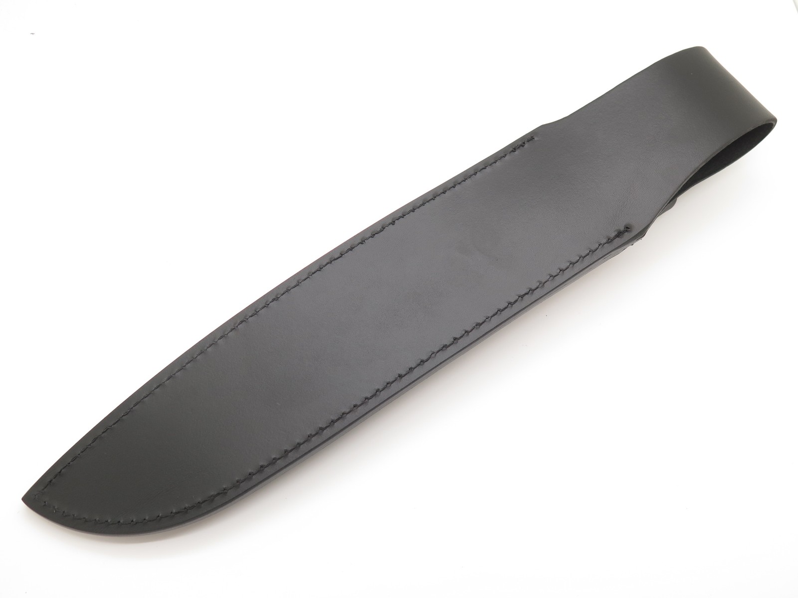 New Large Black Leather Fixed 10.5" Blade Bowie Hunting Camp Knife Sheath