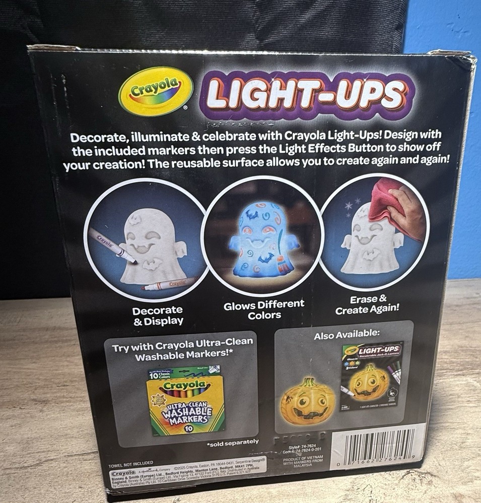 Crayola Light-Ups Recolorable Ghost Reusable and Shatter Resistant