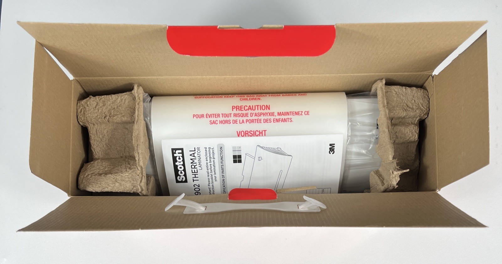 Scotch TL902VP Thermal Laminator Machine White 9-inch with 20 Pouches NEW