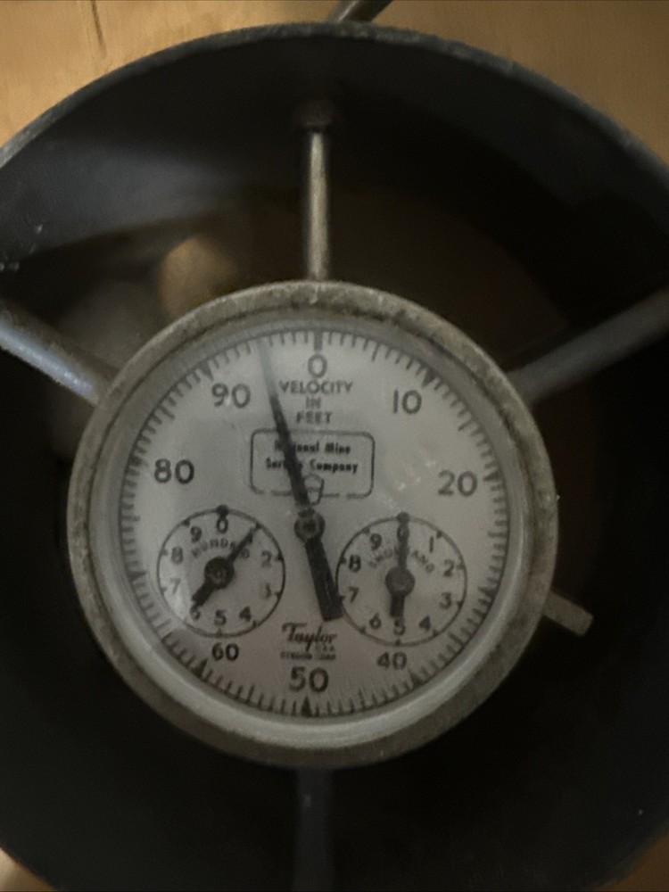 Taylor Anemometer Vintage Mining Velocity Gauge