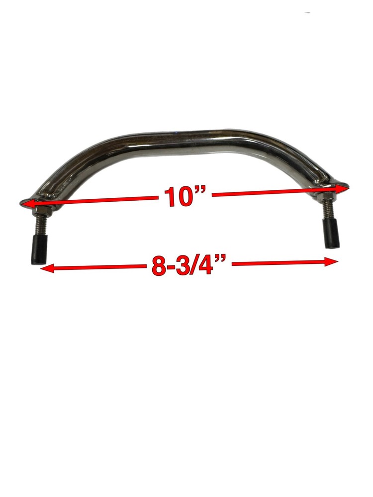 Seadog Line 10" SS Stud Mount Flanged Handrail 254209