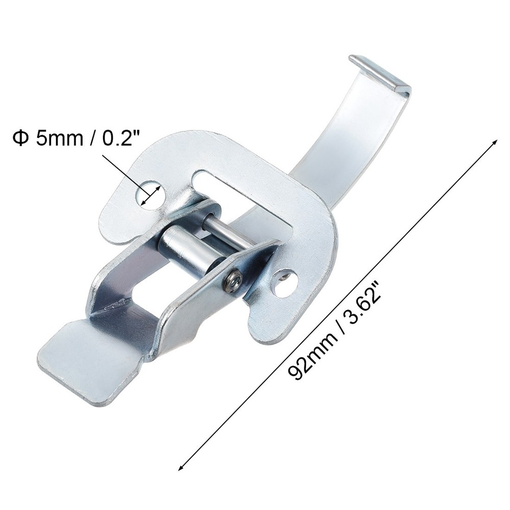2Pack 3.62 Inch Galvanized Draw Toggle Latch with Spring Steel Hook