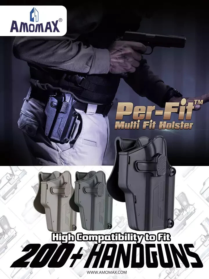 Universal Polymer Holster Paddle OWB - Fits 200+ Models