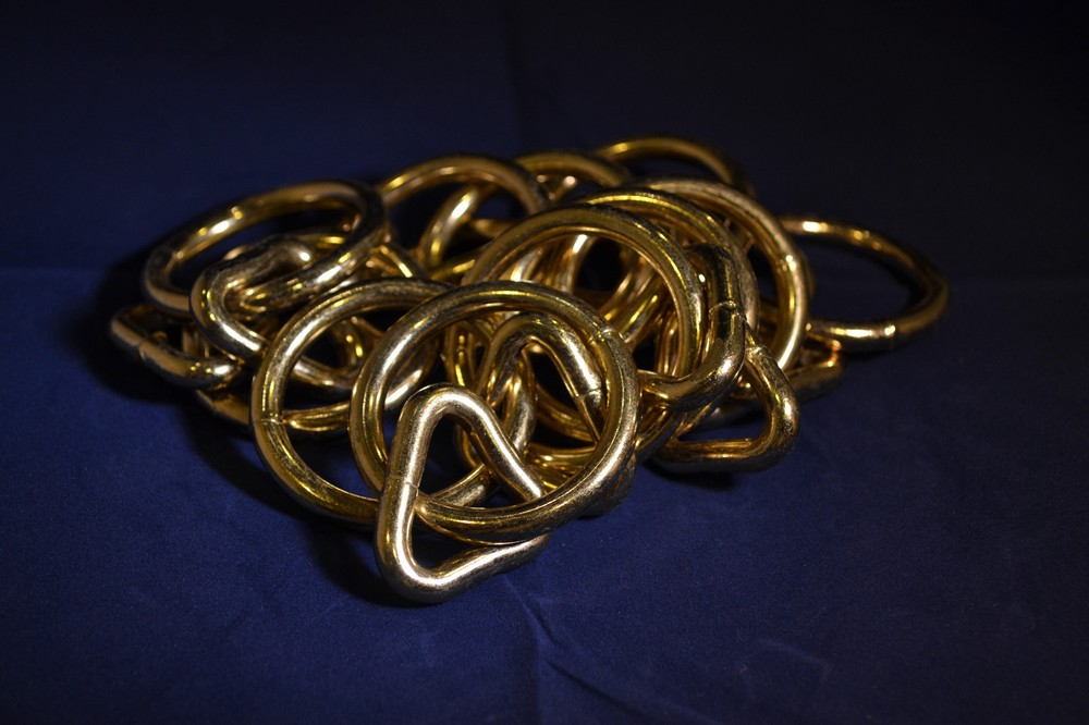 Loop & Ring - 3/4" Brass Plated - Pack of 6 (B50)