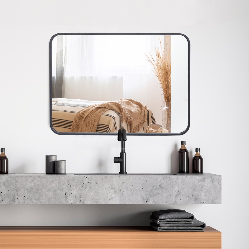 22" x 30" Rectangular Wall Mirror Metal Frame Bathroom Bedroom Vanity Mirror