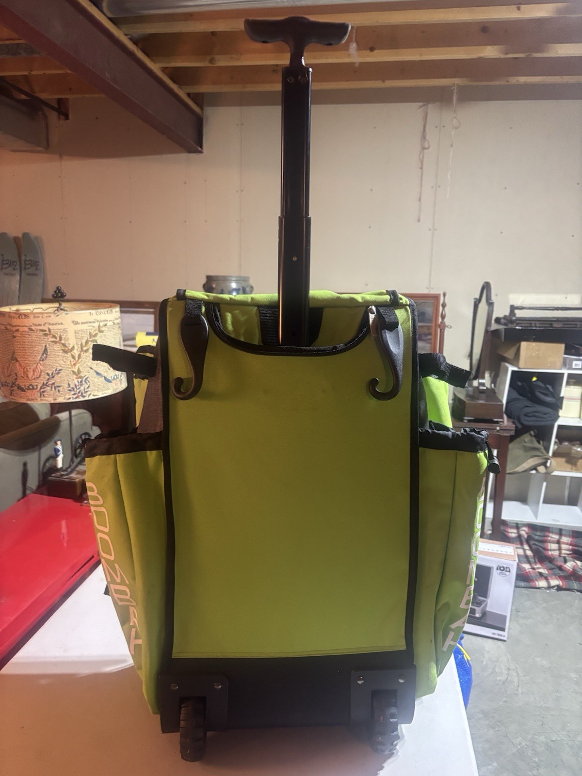 Boombah Rolling Superpack Catchers Bag Neon Green *missing Front Flap *